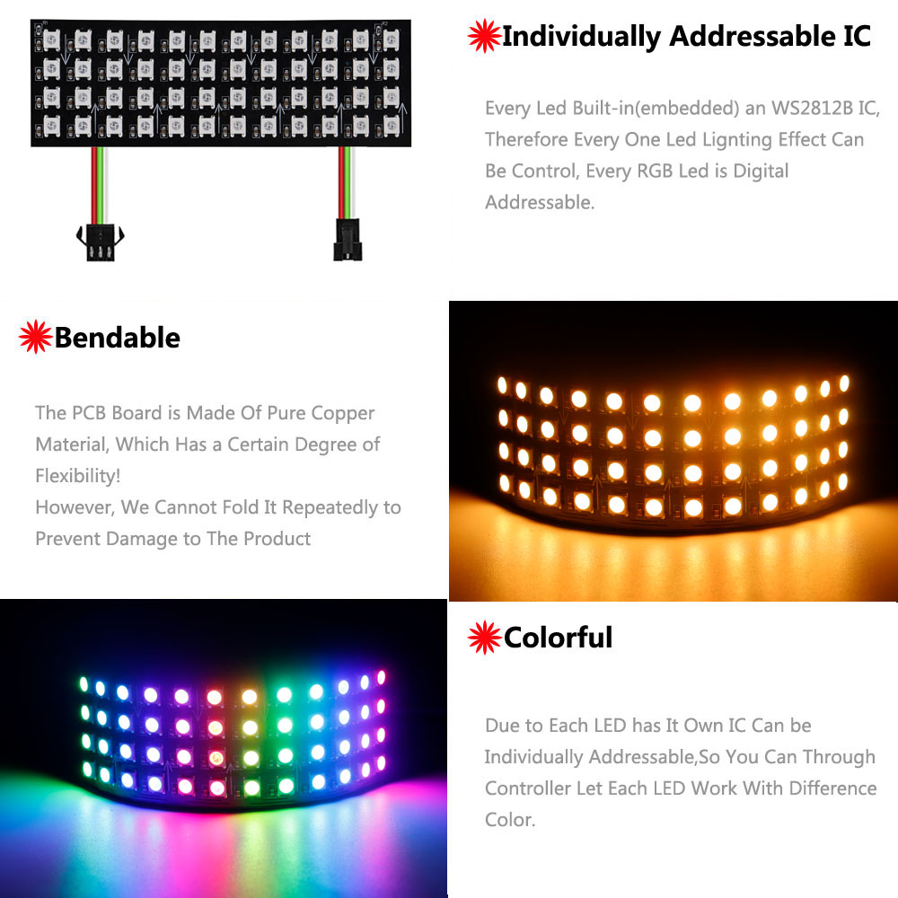 Panel LED RGB WS2812B DC5V 8x8 – Rgb Led Matrix 8X8 recenzja i cena